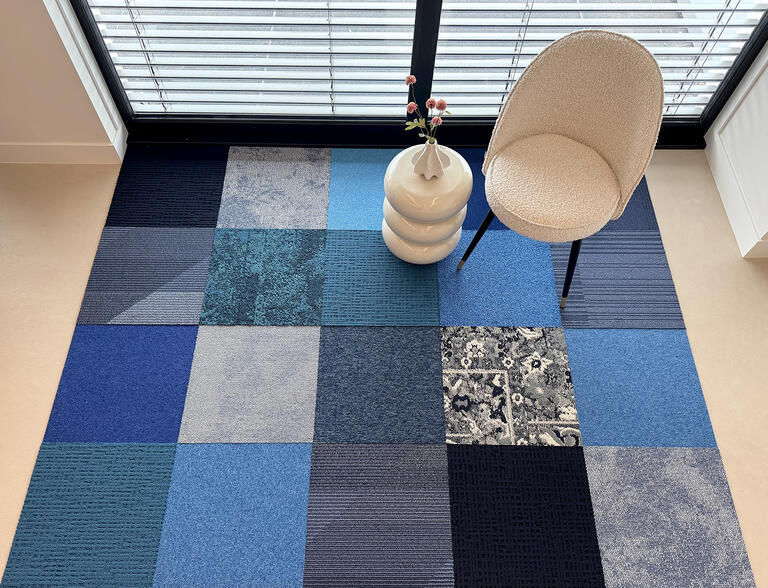 Kiliminės plytelės Shuffle It Shades of blue