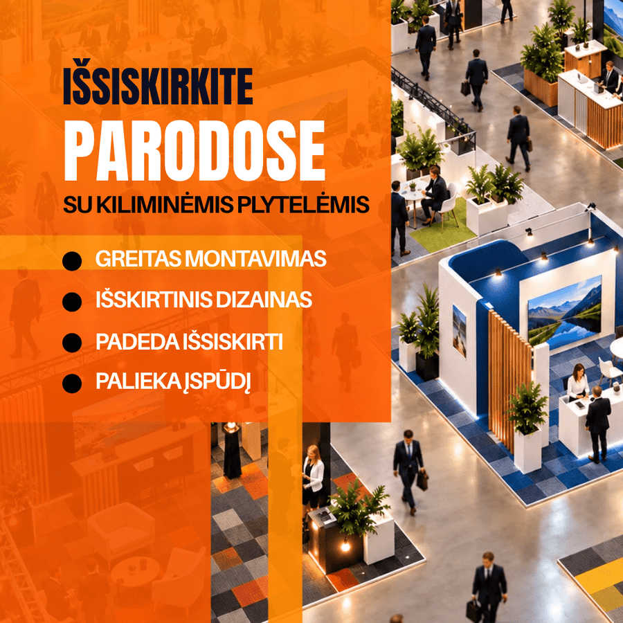 Kiliminės plytelės parodoms - Kiliminesplyteles.lt
