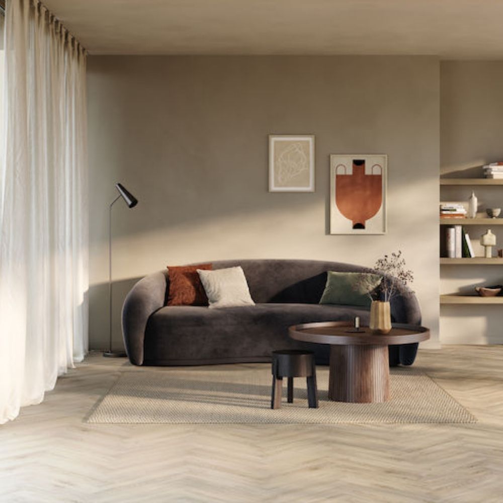 Laminuotos Grindys Eglutė Chateau – Bloom Sand Natural - Kiliminesplyteles.lt