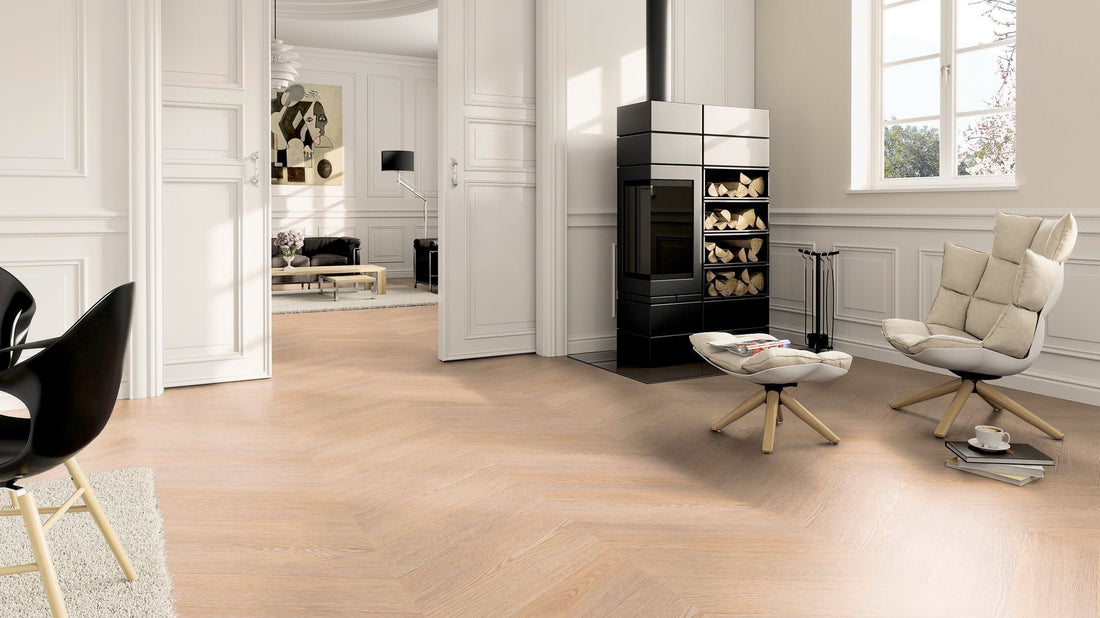 LVT Vinilinės grindys PRO Oak Berlin Chevron - Kiliminesplyteles.lt