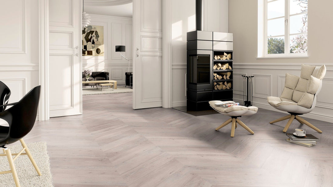LVT Vinilinės grindys PRO Oak Helsinki Chevron - Kiliminesplyteles.lt