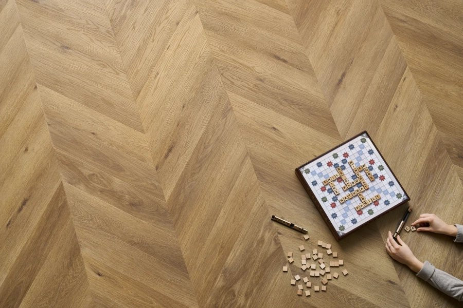 SPC Vinilinės Grindys Amaron Chevron – Georgetown Oak - Kiliminesplyteles.lt