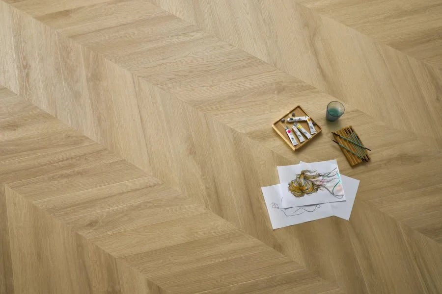 SPC Vinilinės Grindys Amaron Chevron – Princeton Oak - Kiliminesplyteles.lt