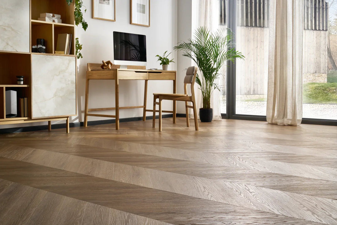 SPC Vinilinės Grindys Amaron Chevron – Rochester Oak - Kiliminesplyteles.lt