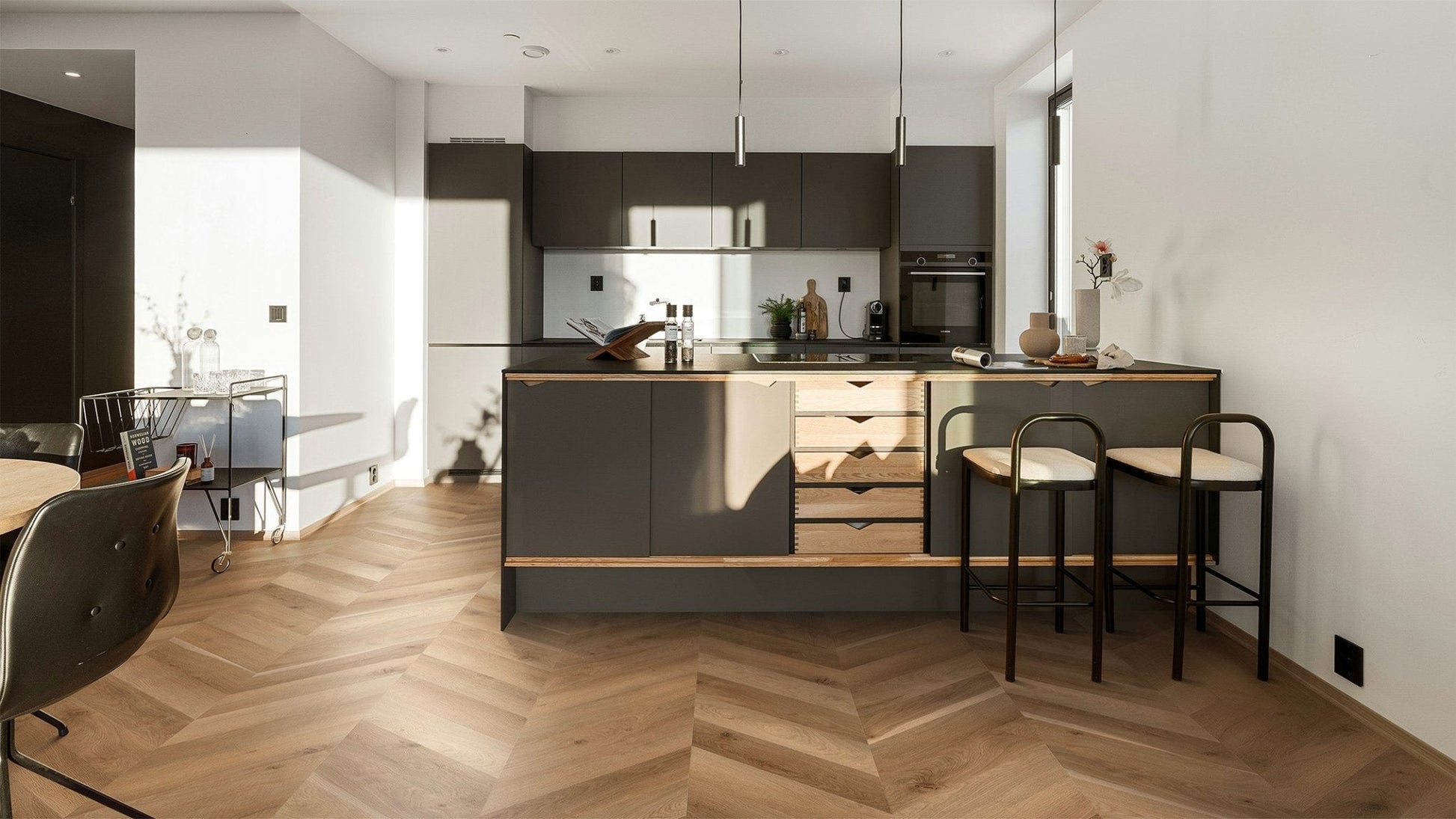 Vinilinės grindys Solen Chevron GD Hillside Oak - Kiliminesplyteles.lt