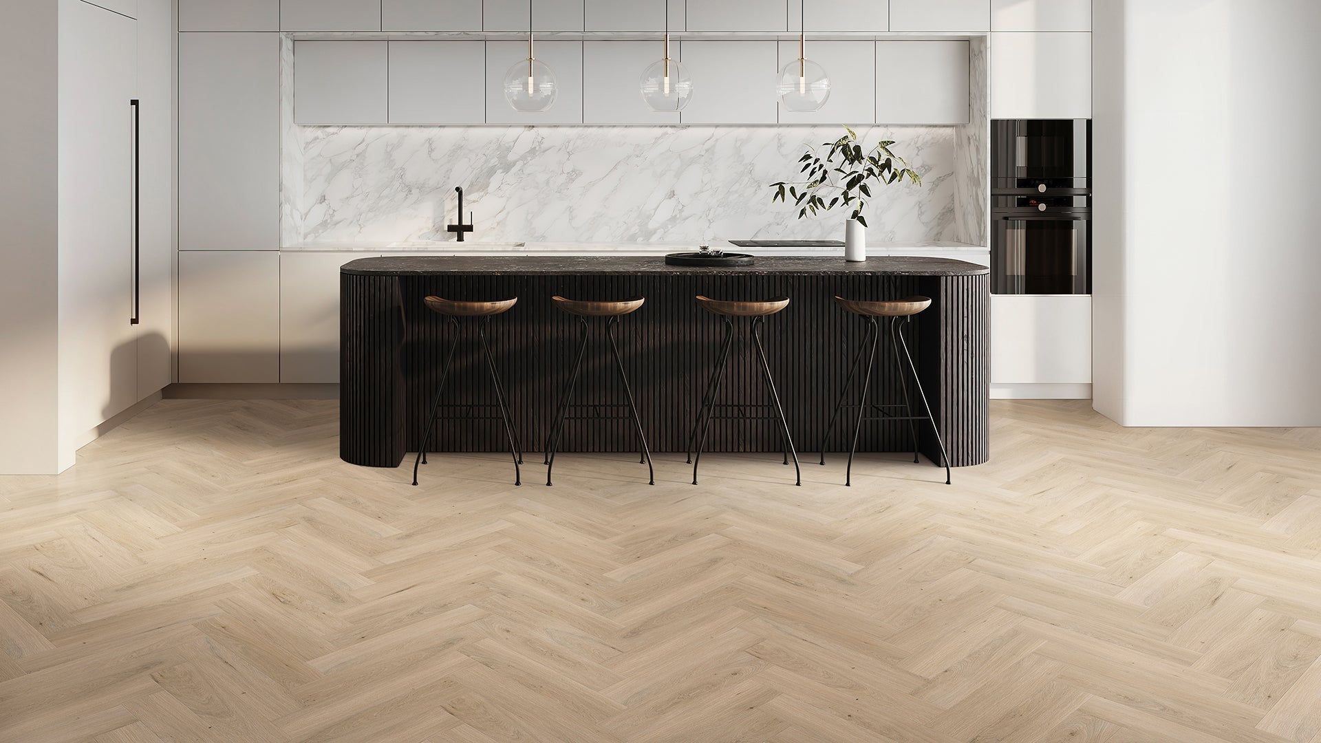 Vinilinės grindys Solen Herringbone Click Upland Oak - Kiliminesplyteles.lt